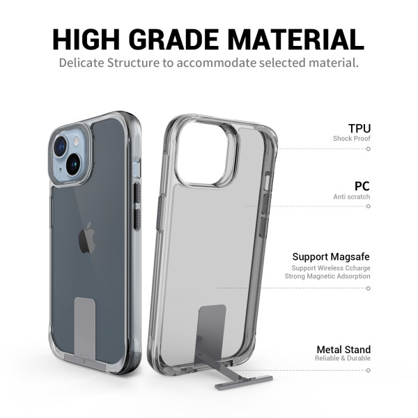 JA6657 - Ốp lưng iPhone 15 Jinya T-Stand Clear - 6