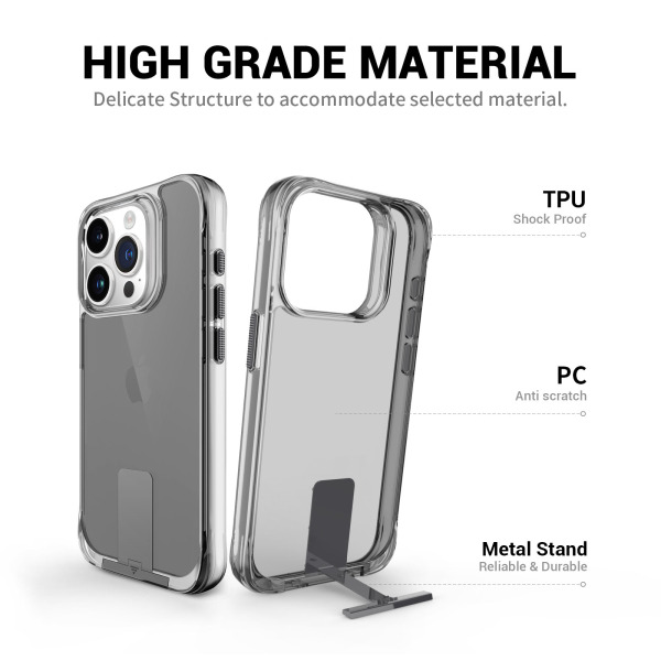 JA6663 - Ốp lưng iPhone 15 Pro Max Jinya T-Stand Clear - 9