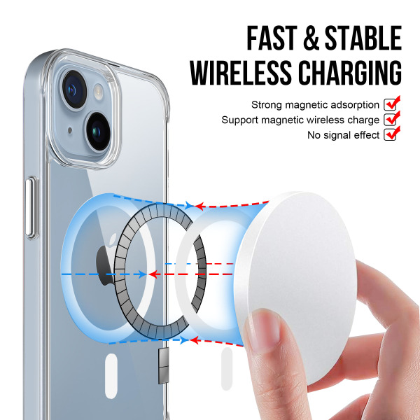 JA6522 - Ốp lưng Magsafe iPhone 15 Plus Jinya Crystal Clear - 5