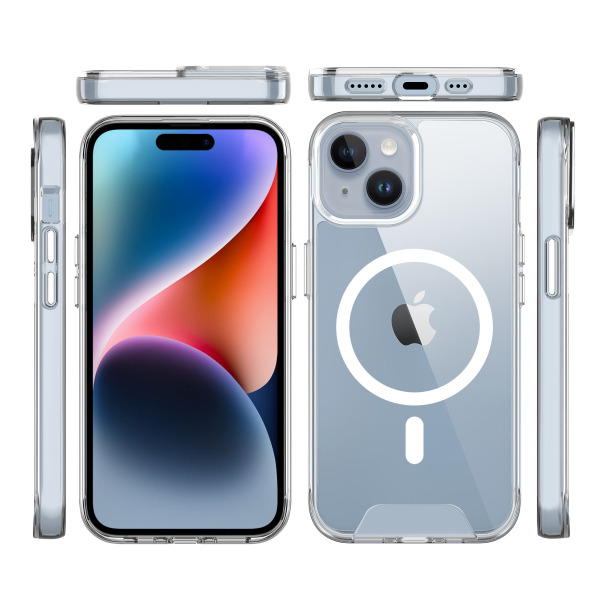 JA6522 - Ốp lưng Magsafe iPhone 15 Plus Jinya Crystal Clear - 11