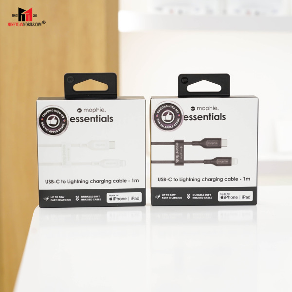 409912194 - Cáp Type-C to Lightning Mophie Essentials MFi 1M - 18