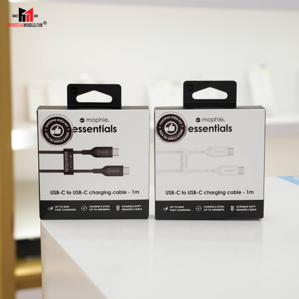 409912236 - Cáp Type-C to Type-C Mophie Essentials 60W 1M - 19