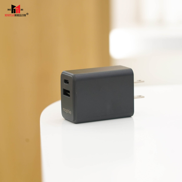 409912219 - Cốc sạc nhanh 2 cổng Mophie Essentials PD 30W 1A1C - 18