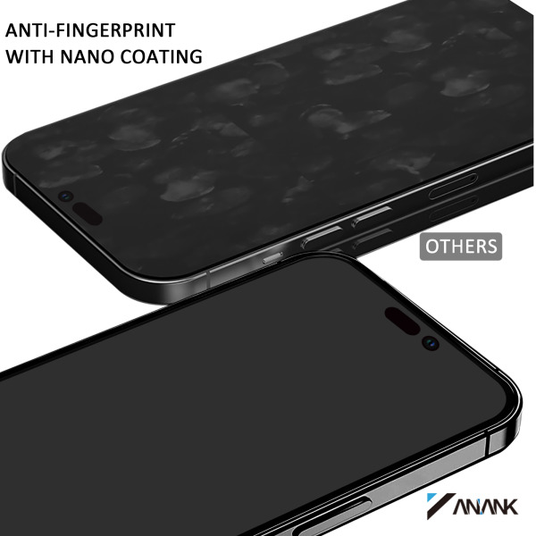 6975593903257 - Cường lực iPhone 15 ANANK trong suốt 2.5D (viền đen) - 3