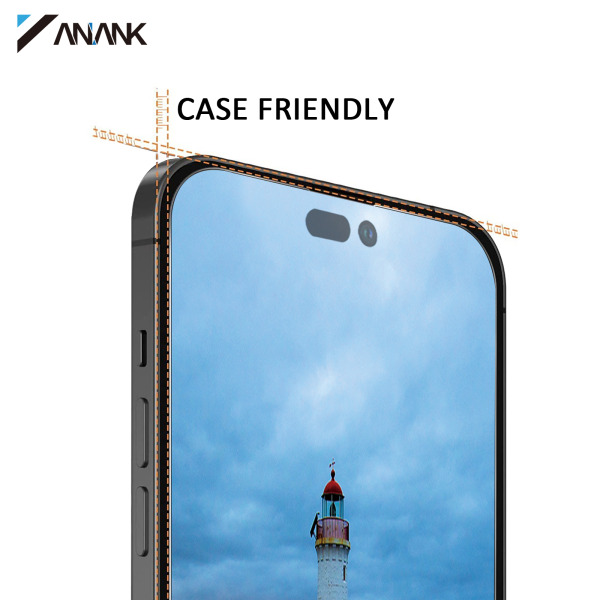 3903288 - Cường lực iPhone 15 Pro Max ANANK trong suốt 2.5D (viền đen) - 6