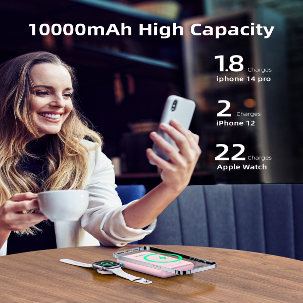 IW202BLK - Pin sạc dự phòng Innostyle 10.000 mAh 20W PowerMag Duo 2 in 1 IW202 - 2