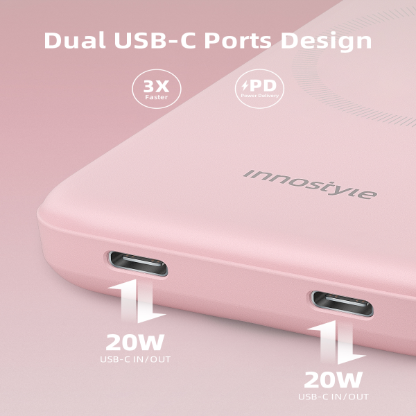 IW202BLK - Pin sạc dự phòng Innostyle 10.000 mAh 20W PowerMag Duo 2 in 1 IW202 - 4
