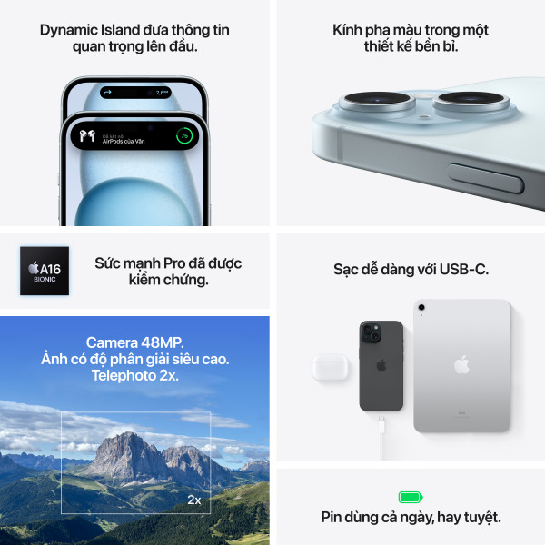 IPHONE 15 PLUS 128GB - iPhone 15 Plus 128GB - Chính hãng VN A - 2