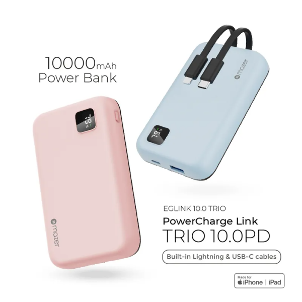 M-EGLINK10.0Trio-GY - Pin sạc dự phòng Mazer 10.000 mAh 22.5W SuperMINI-Pocket Power.Link Trio - 3