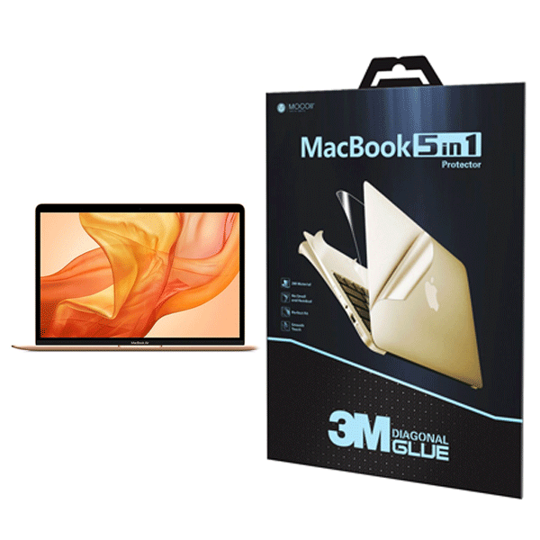 MOC1801 - Bộ dán MacBook Air 13.3 inch 2018 2019 MOCOLL 5 in 1 - 2