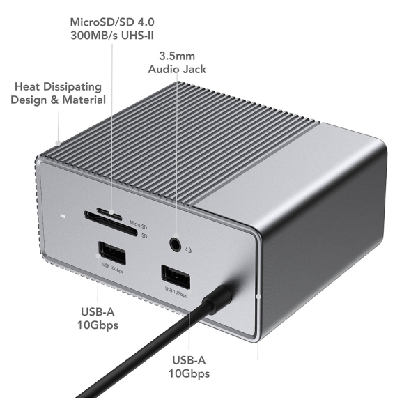 HDG212-QSD - Hub chuyển đổi HyperDrive 12 in 1 Type-C Gen2 Qua Sử Dụng - 3