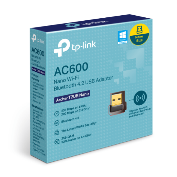 TL-T2UBNANO - Đầu chuyển đổi TP-Link USB Wifi Nano Bluetooth 4.2 AC600 T2UB - 6