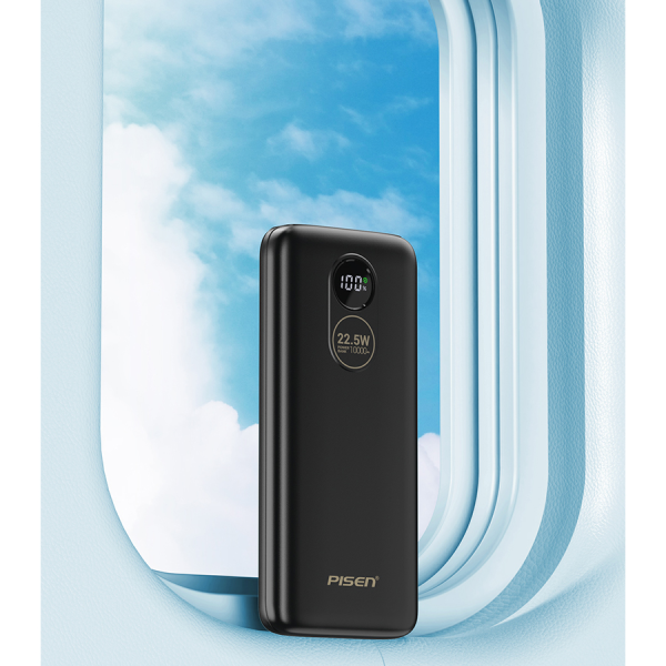 TPD079BK - Pin sạc dự phòng Pisen 10.000 mAh 22.5W Power Round - 6