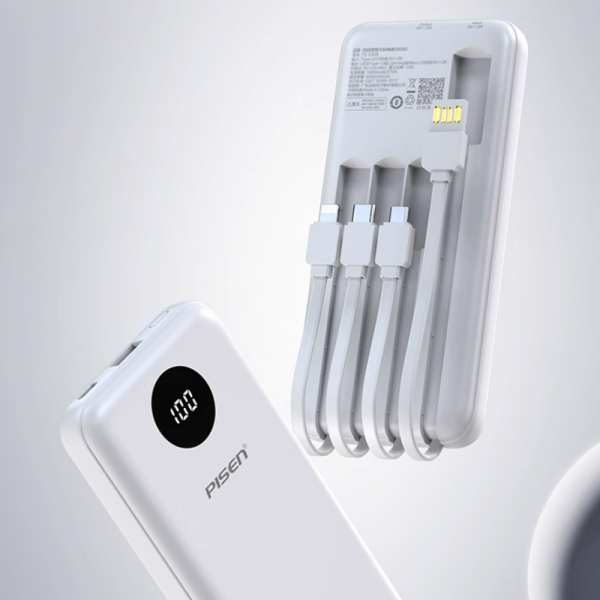 TSD329 - Pin sạc dự phòng Pisen 10.000 mAh 20W PowerFo Library - 6