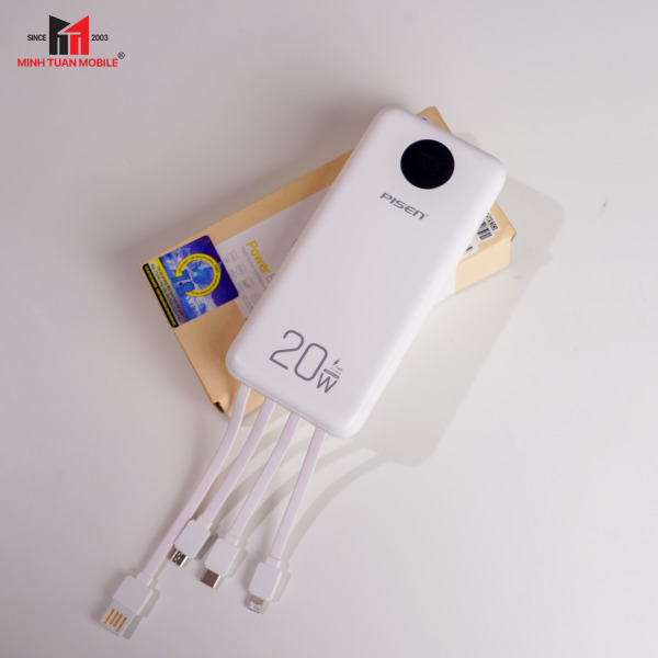 TSD329 - Pin sạc dự phòng Pisen 10.000 mAh 20W PowerFo Library - 12