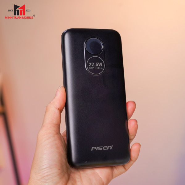 TPD079BK - Pin sạc dự phòng Pisen 10.000 mAh 22.5W Power Round - 13