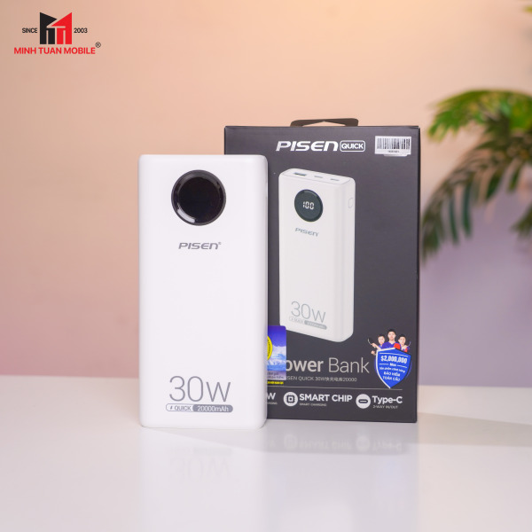 TSD337 - Pin sạc dự phòng Pisen 20.000 mAh 30W Quick Power Cube - 8