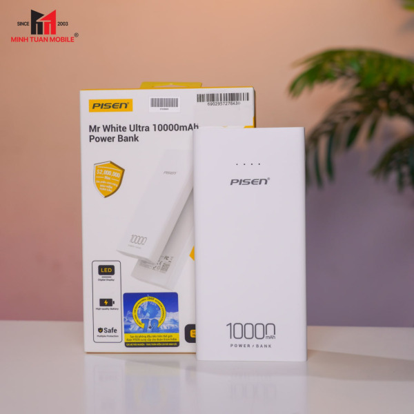 TSD324 - Pin sạc dự phòng Pisen 10.000 mAh 15W Mr White Ultra - 5