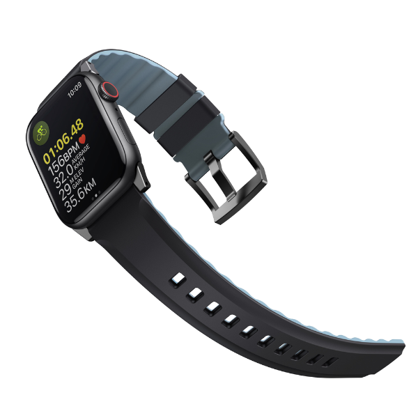 UNIQ41MMLINUSBLK - Dây đeo Apple Watch 38 40 41mm UNIQ Airsoft Silicone Linus - 2