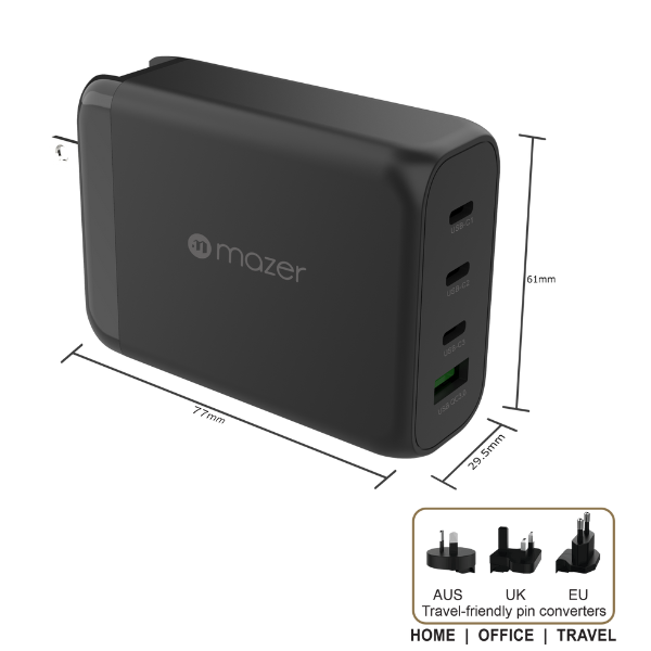 MGAN120WBK - Cốc sạc nhanh Mazer 120W Infinite Boost SuperMINI GaN - 4