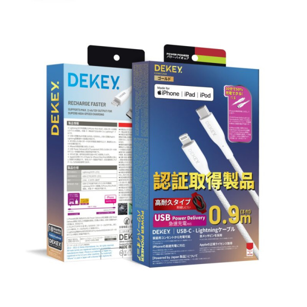C2568 - Cáp Type-C to Lightning Dekey MFi Power Pioneer 0.9m - 8