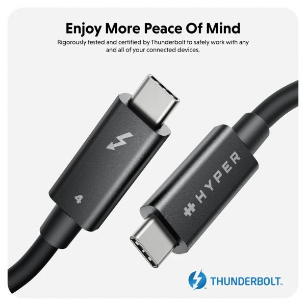 HDTB4AC2GL - Cáp Thunderbolt 4 Type-C to Type-C HyperDrive 2m - 5