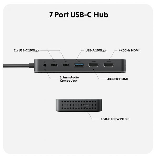 HD7002GL - Hub chuyển đổi HyperDrive Next Dual 4K HDMI 7 in 1 Port Type-C HD7002GL - 3