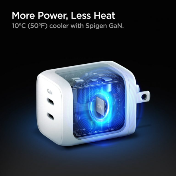 ACH03719 - Cốc sạc nhanh 2 cổng Spigen 65W ArcStation Wall Charger - 2