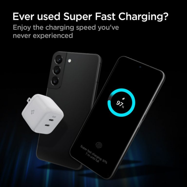 ACH03713 - Cốc sạc nhanh 2 cổng Spigen 35W ArcStation Wall Charger - 2
