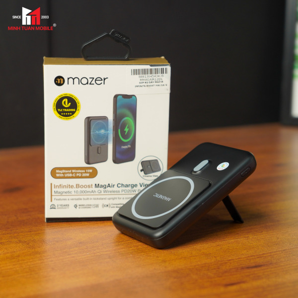 MMAGAIR12BK - Pin sạc dự phòng Mazer 10.000 mAh 20W Infinite Boost Mag Stand Mini - 14