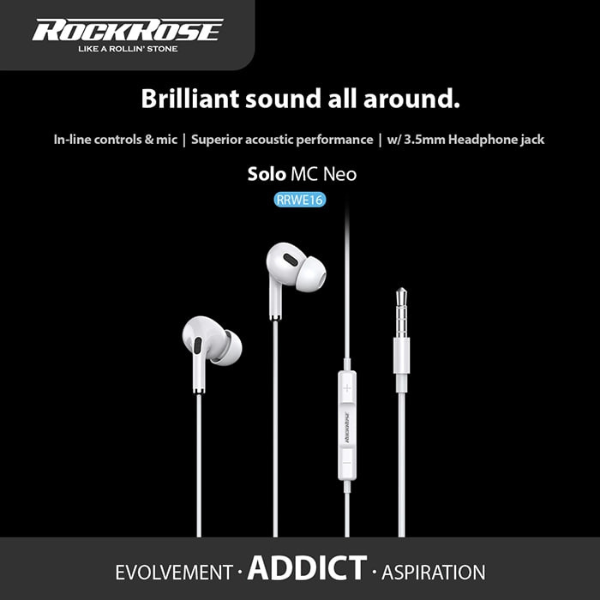 RRWE16 - Tai nghe có dây Rockrose Solo MC Neo 3.5mm - 4