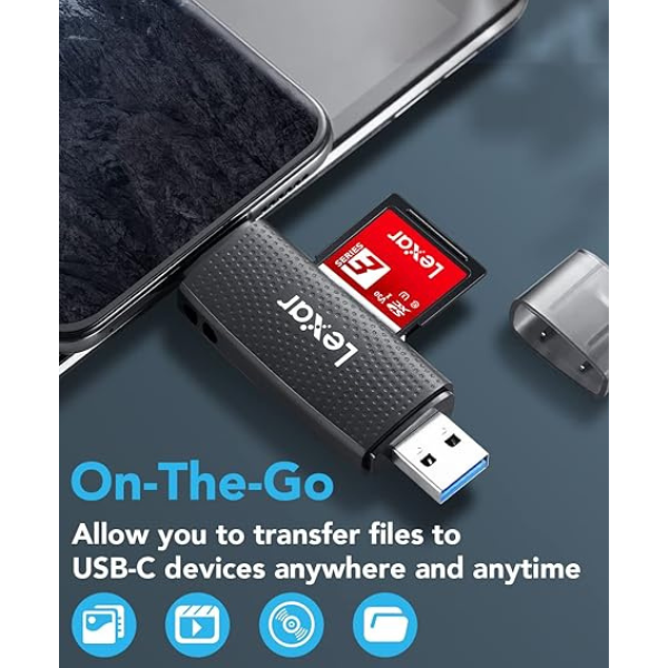 LRW310U-BNBNG - Đầu đọc thẻ nhớ Lexar Dual Slot MicroSD SD Card Reader - 11