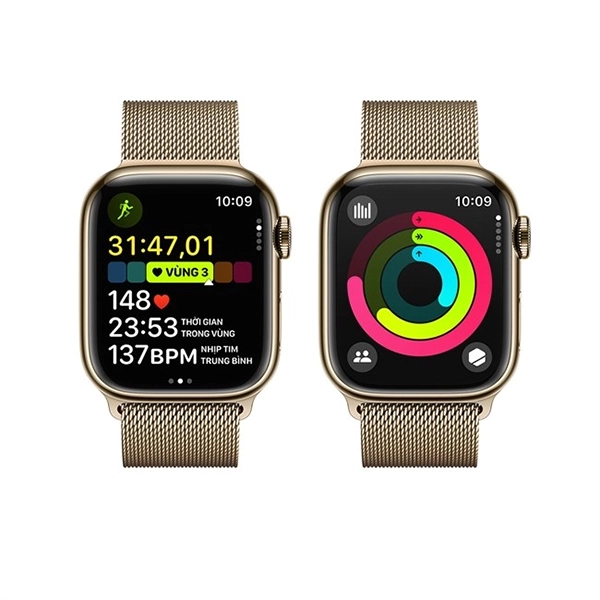 AWS9LTE45MMS - Apple Watch S9 LTE 45mm viền thép dây thép - Chính hãng VN A - 4