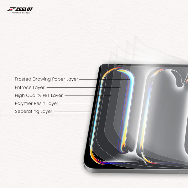 521211 - Miếng dán iPad Pro Air 13 inch (Air 7 6) Zeelot Paper Like Film cao cấp - 2