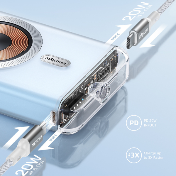 IQ20BB - Pin sạc dự phòng Innostyle 10.000 mAh 20W Transimag Magnetic IQ20 - 4