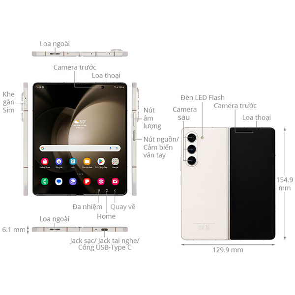 SM-F946BLBDXXV - Samsung Galaxy Z Fold5 12GB 256GB - 2