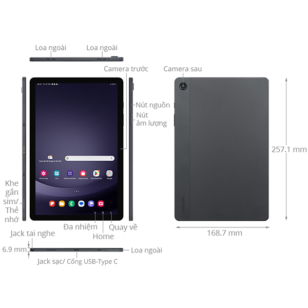 SM-X210NZSAXEV - Samsung Galaxy Tab A9 Plus Wifi 4GB 64GB - 2