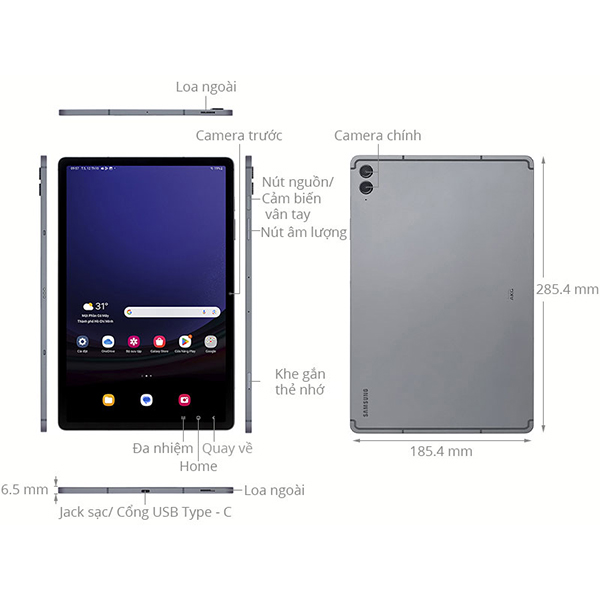 SM-X610NZSAXXV - Samsung Galaxy Tab S9 FE Plus Wifi 8GB 128GB - 2