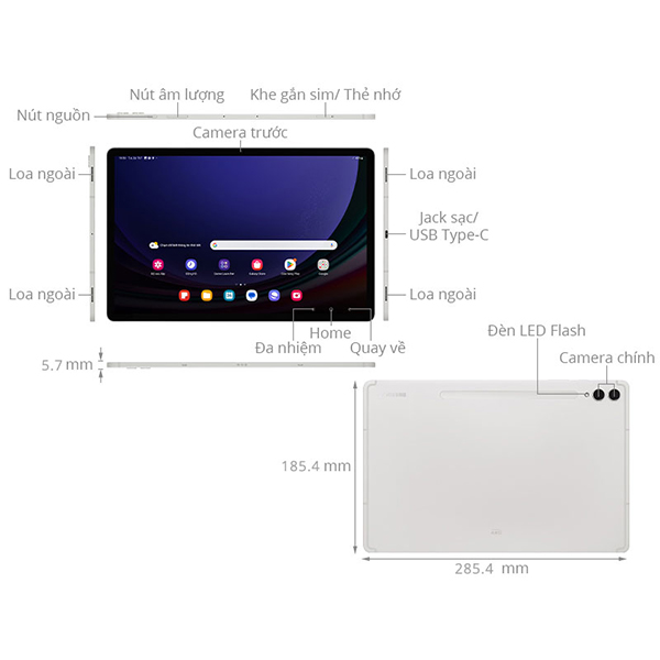 SM-X816BZEAXXV - Samsung Galaxy Tab S9 Plus 5G 12GB 256GB - 2