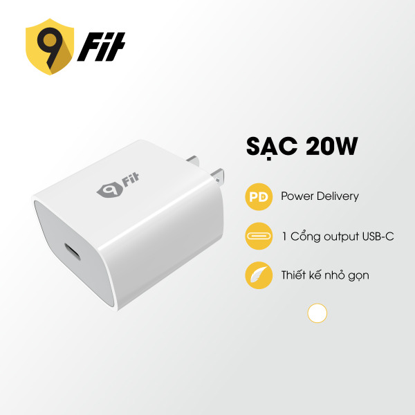 9A020A05W - Cốc sạc nhanh 9Fit 20W PD Type-C - 4