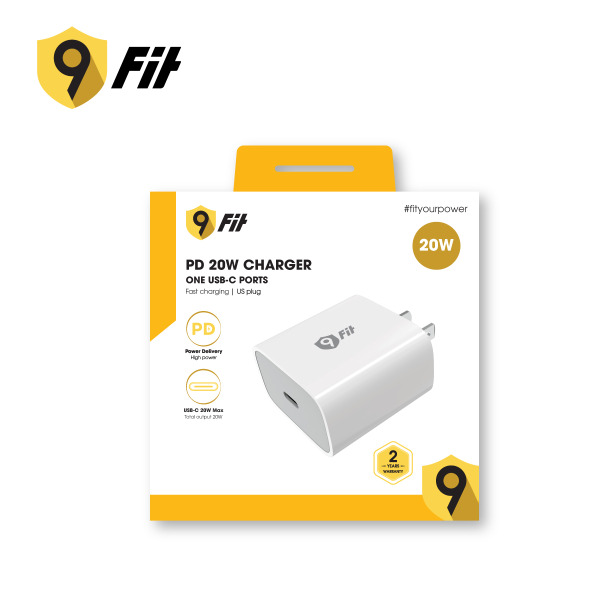9A020A05W - Cốc sạc nhanh 9Fit 20W PD Type-C - 5