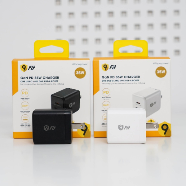 9FAC001B - Cốc sạc nhanh 2 cổng 9Fit 35W PD 1A1C GaN - 10