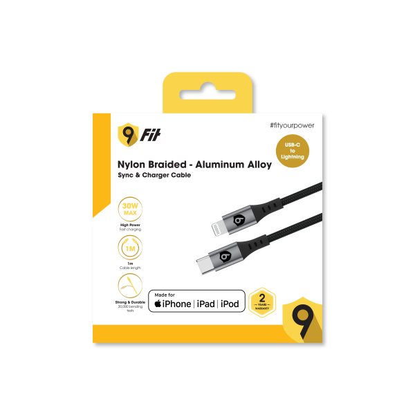 9FCA002B - Cáp Type-C to Lightning 9Fit MFi 1M - 11
