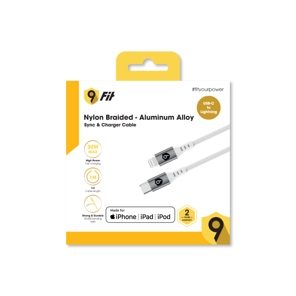 9FCA002B - Cáp Type-C to Lightning 9Fit MFi 1M - 10