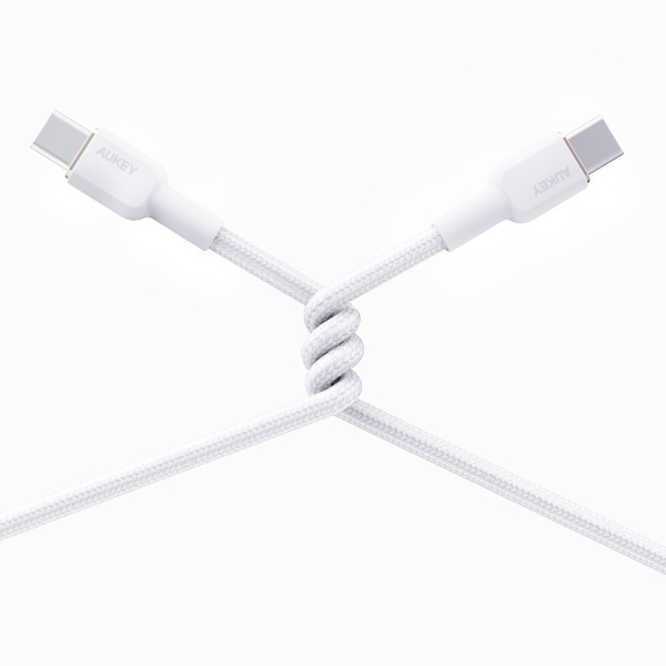 CB-NCC1-BLK - Cáp Type-C to Type-C Aukey 60W Bọc Dù 1M - 2