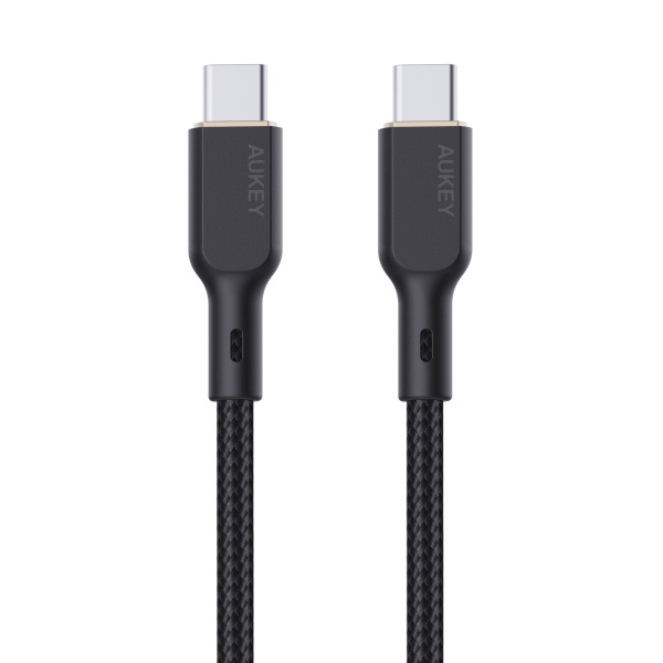 CB-KCC102-BLK - Cáp Type-C to Type-C Aukey 100W Bọc Dù Lõi Kevlar 1.8M - 2