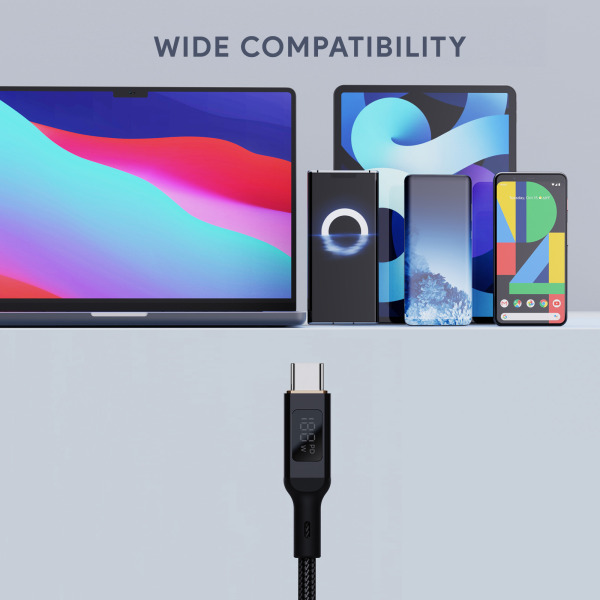 CB-MCC102-BLK - Cáp Type-C to Type-C Aukey 100W Bọc Dù 1.8M - 3