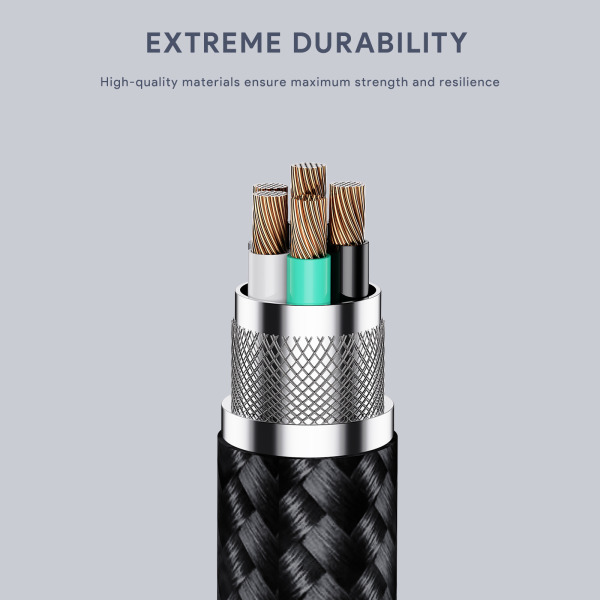 CB-MCC102-BLK - Cáp Type-C to Type-C Aukey 100W Bọc Dù 1.8M - 5