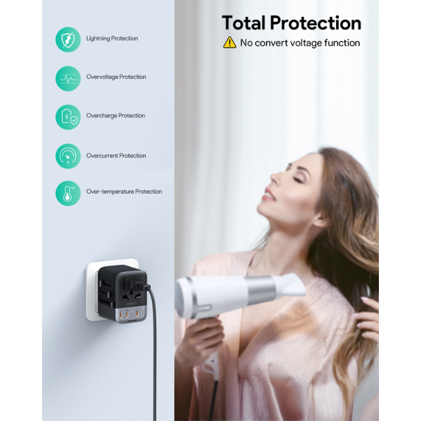 PA-TA07A-GRA - Sạc đa năng Aukey PD35W nhiều cổng PA-TA07A - 4