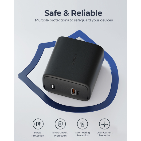 PA-F4 - Cốc sạc nhanh Aukey PD45W Omnia - 2